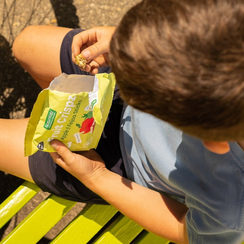 NaturKidz Fruit Crispz Apple & Feijoa Sticks available at Bear & Moo