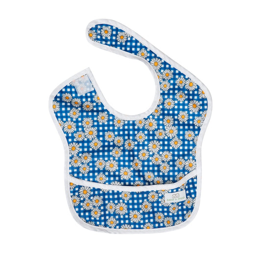 Bear & Moo Classic Bib | Waterproof Reusable Bib | Daisy Gingham print