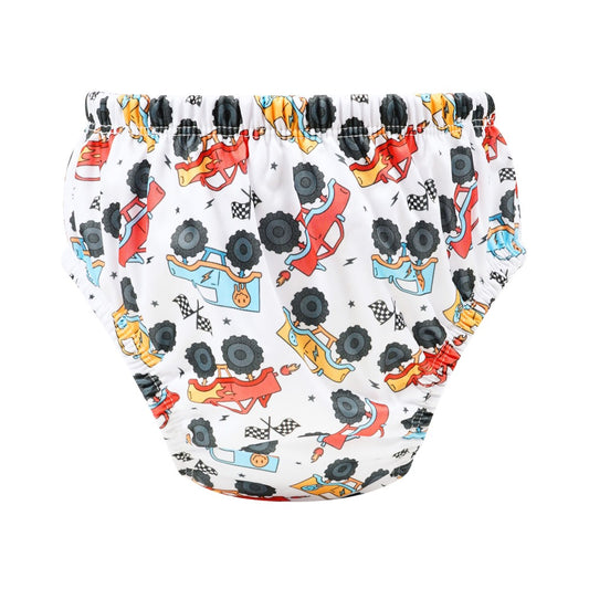 Bear & Moo Reusable Cloth Nappies | Demolition Derby Swim Nappy | One Size Fits Most Reusable Nappy