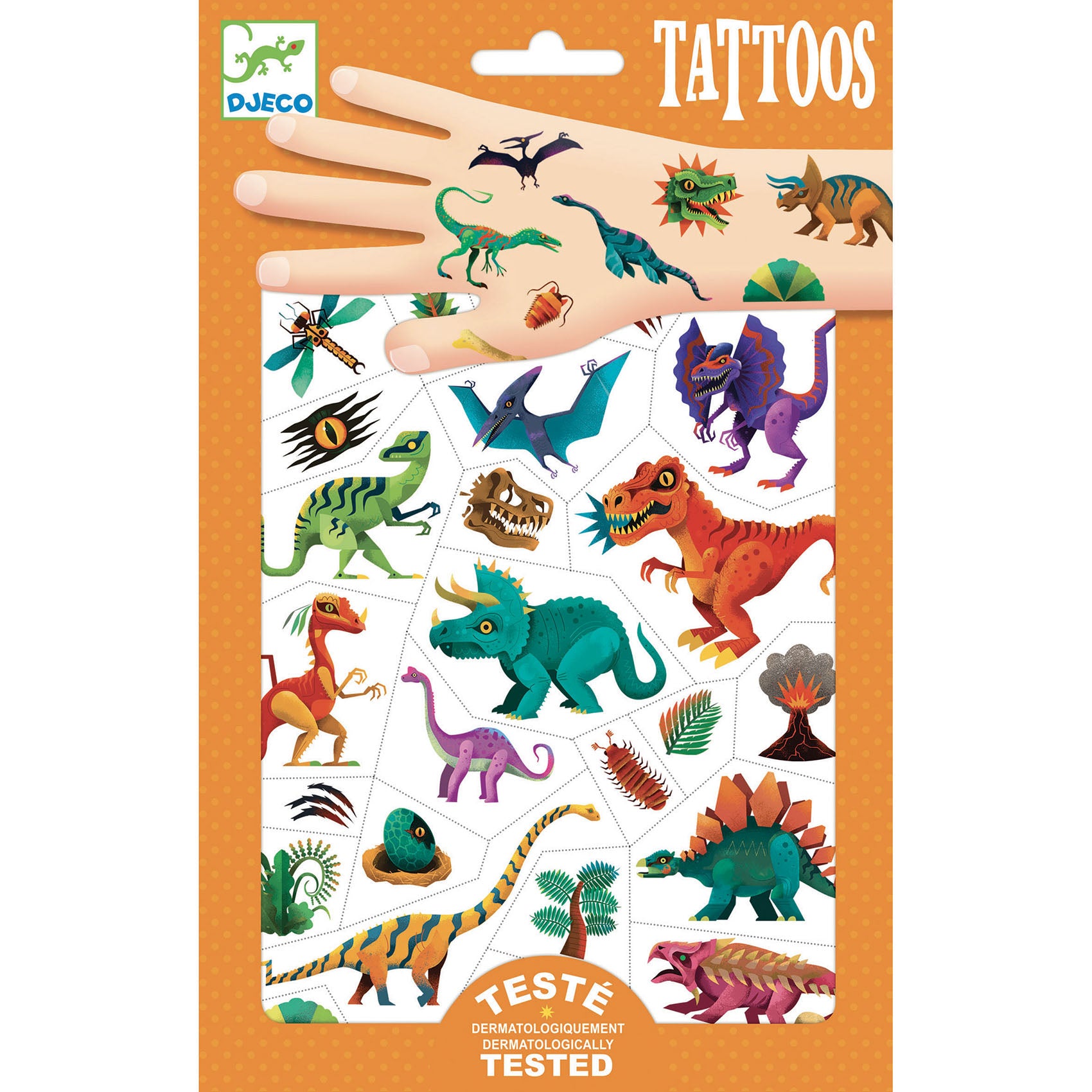 Djeco Dinosaur Temporary Tattoos available at Bear & Moo