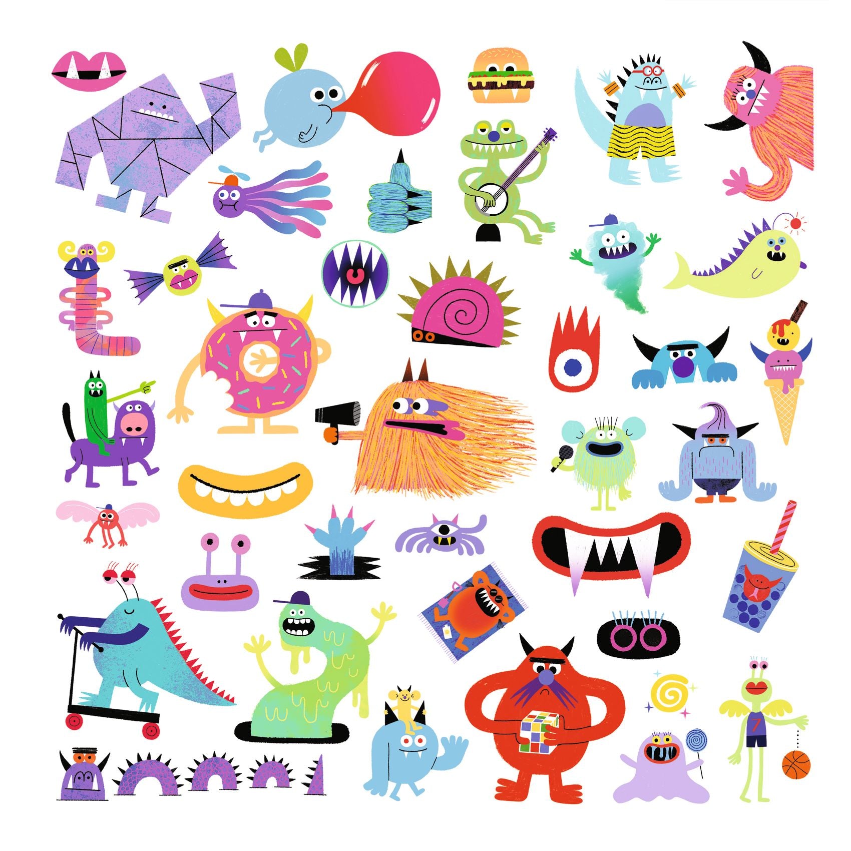 Djeco Monsters Stickers 160 pack available at Bear & Moo