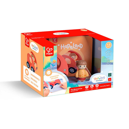 Hape Land | The Musical Car Board Book & Wooden Toys available at Bear & Moo