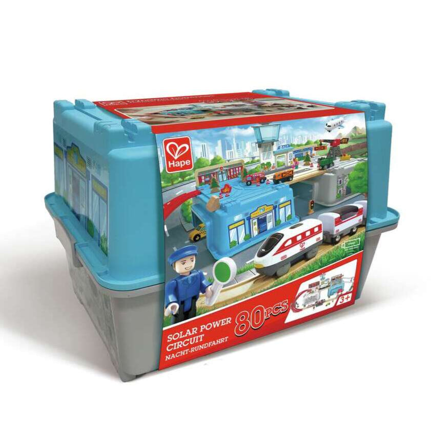 Hape Mega Metropolis Train Bucket Set available at Bear & Moo