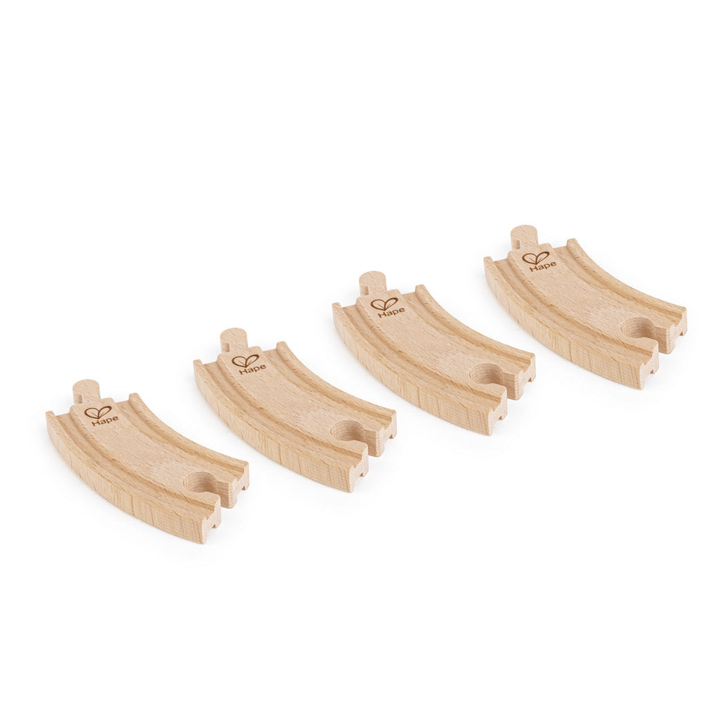 Hape Short Curved Track Pieces available at Bear & Moo