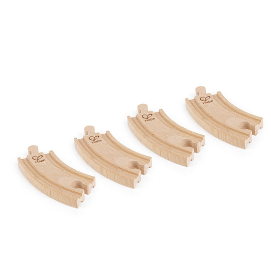Hape Short Curved Track Pieces available at Bear & Moo