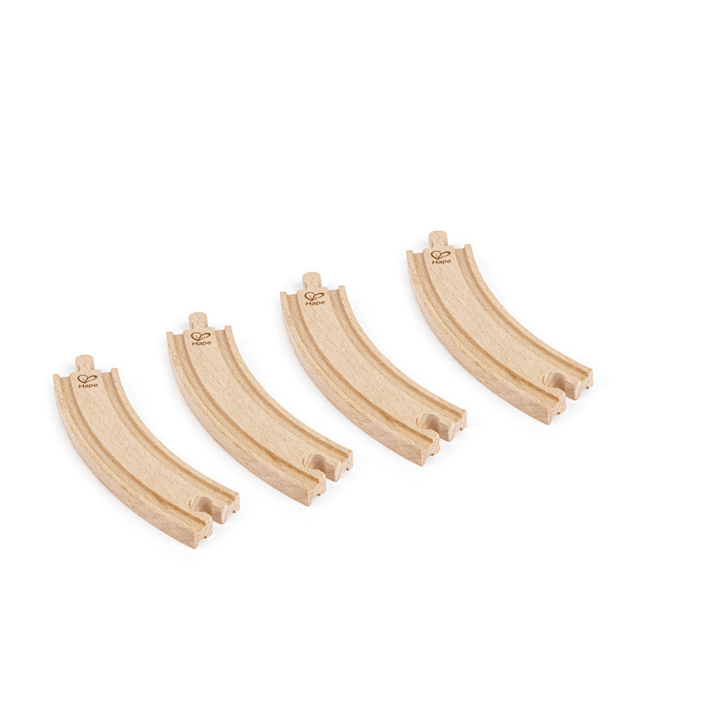 Hape Long Curved Track Pieces | 4 Piece available at Bear & Moo