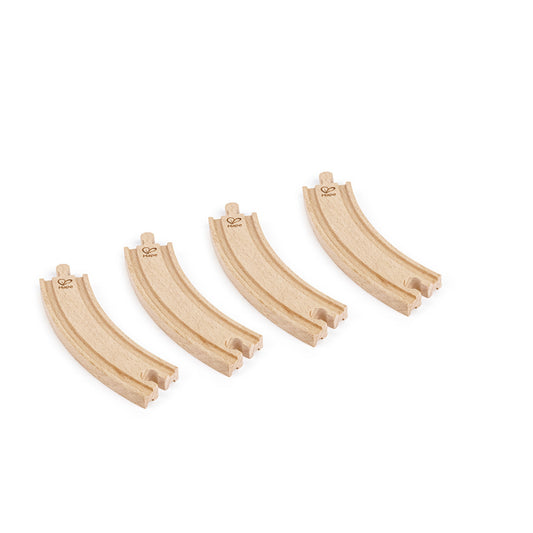 Hape Long Curved Track Pieces | 4 Piece available at Bear & Moo