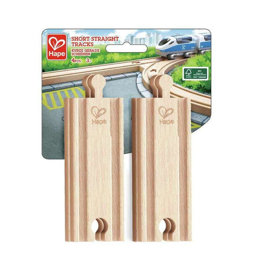 Hape Short Straight Track Pieces | 4 Piece available at Bear & Moo