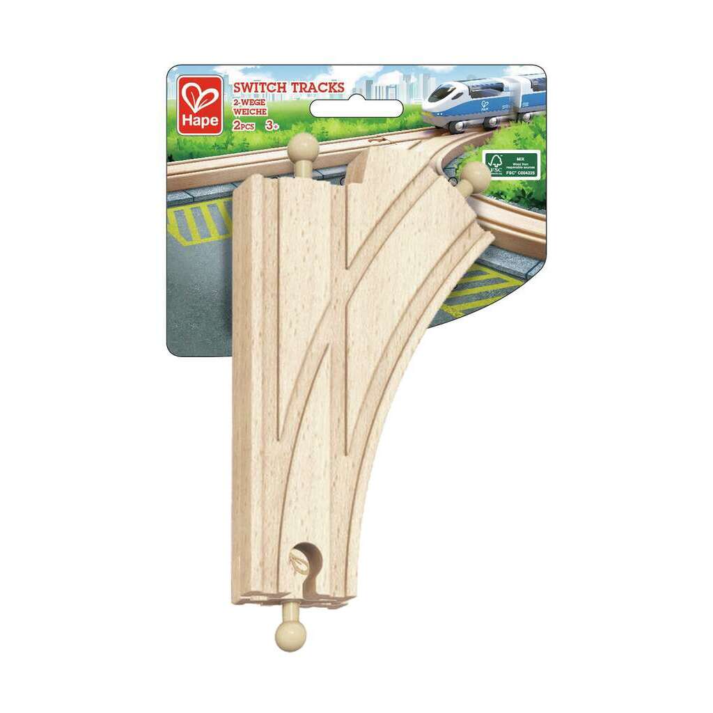 Hape Y Track Pieces | 2 Piece available at Bear & Moo