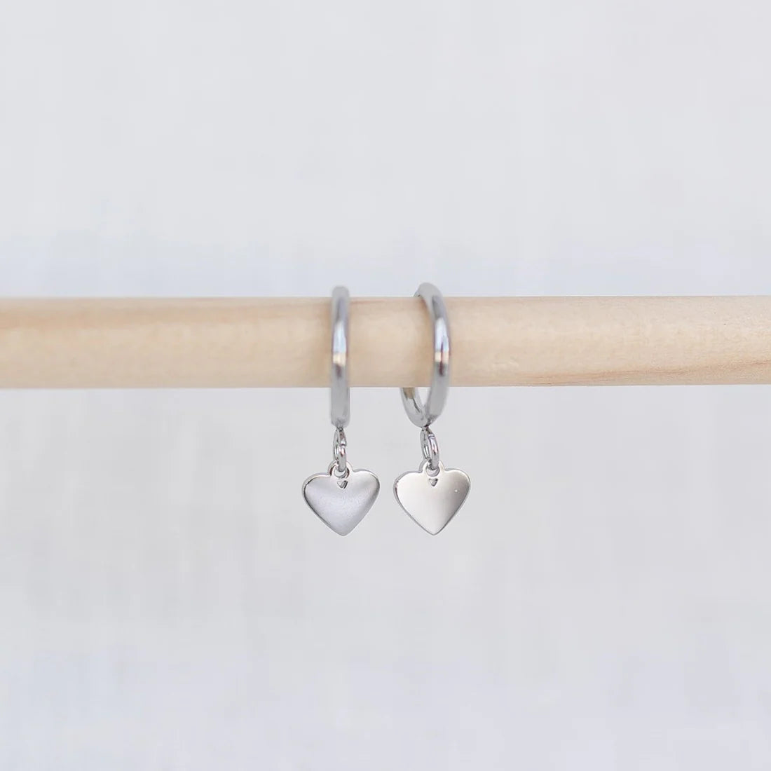 Katyb Jewellery Heart Hoop Earrings available at Bear & Moo