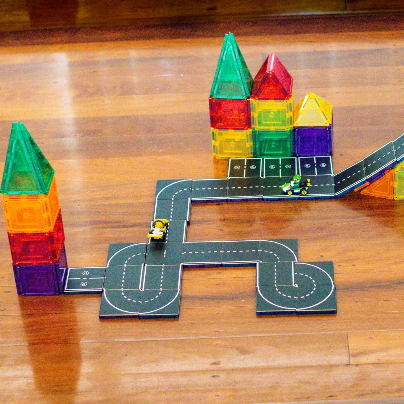 Learn and Grow Magnetic Tile Topper | Road Pack available at Bear & Moo