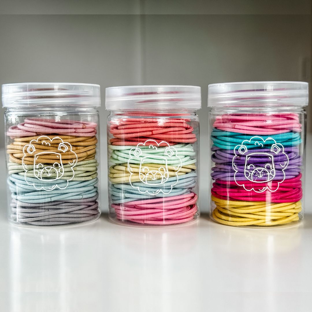 Mini Main Cotton Hair Tie Hair Band 100 pack | available at Bear & Moo