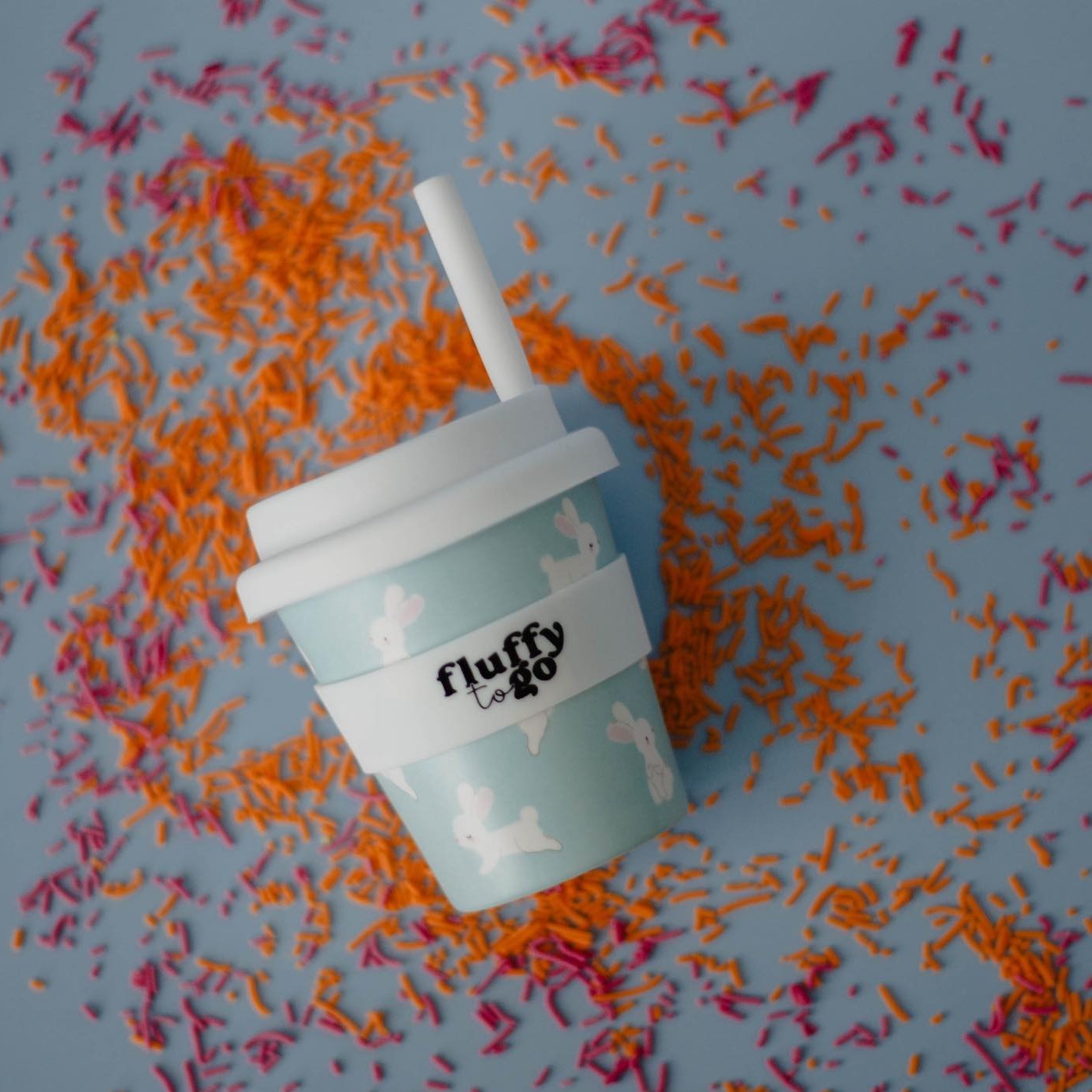 Fluffy To Go Cup | Reusable Mug in Hip Hop Away available at Bear & Moo