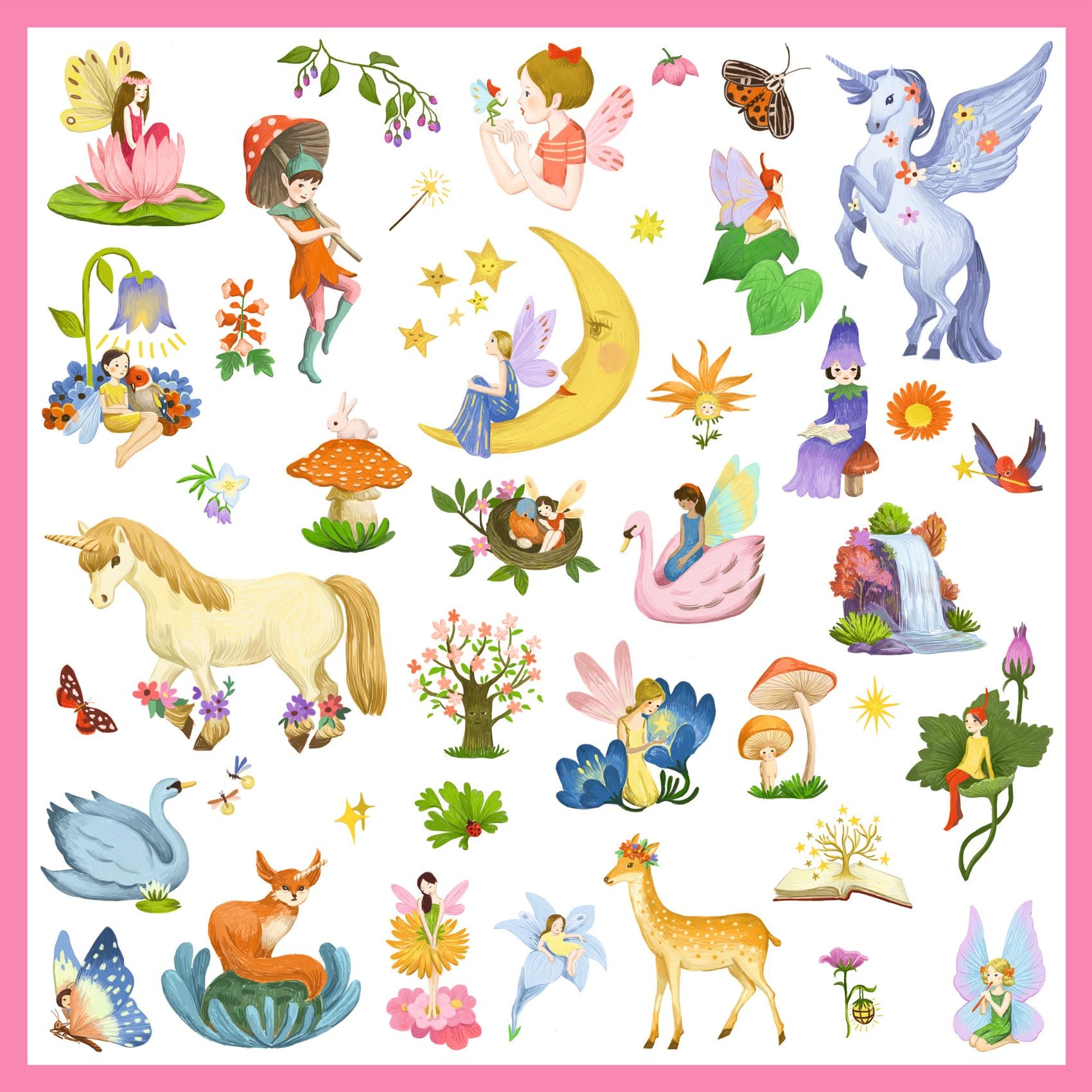 Djeco Fantasy Stickers | Metallic Stickers available at Bear & Moo