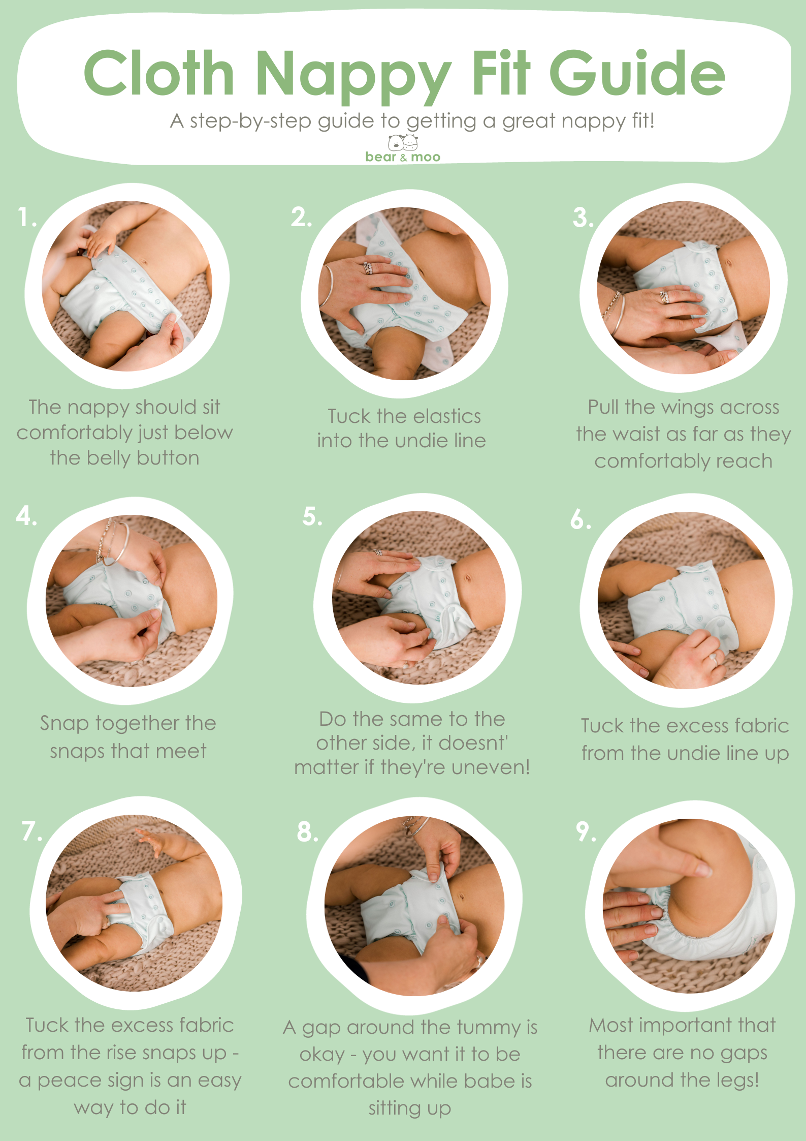Fit Guide | A step-by-step guide to getting a great nappy fit!