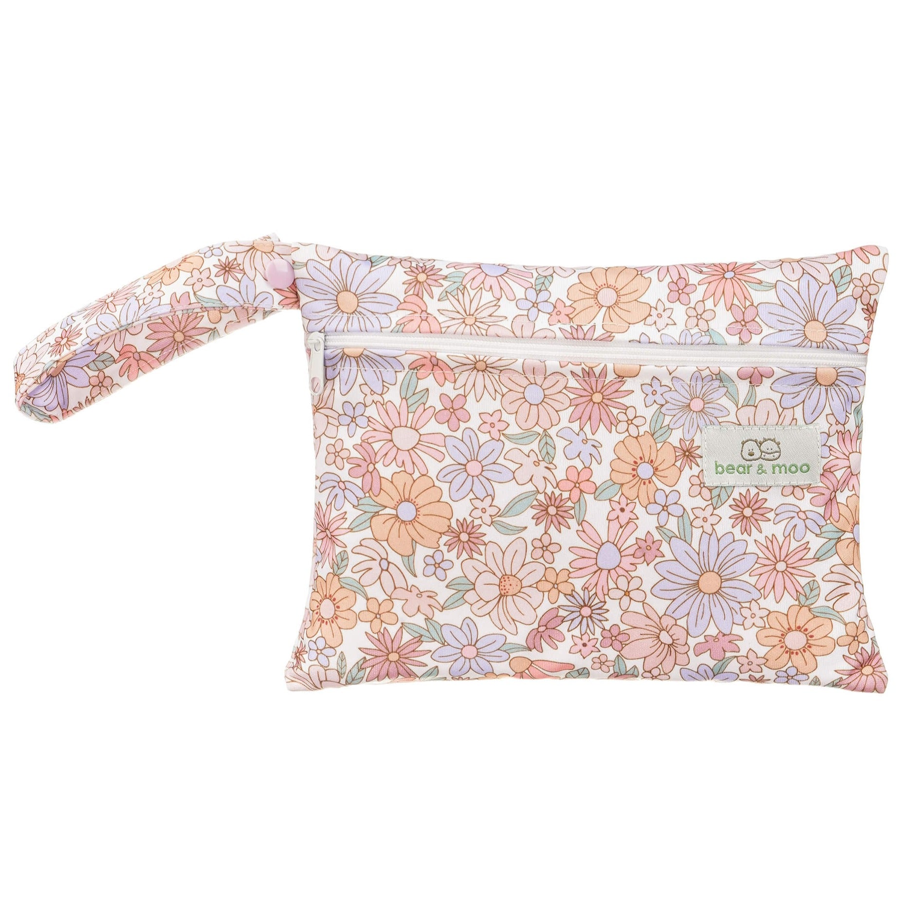 Bear & Moo Reusable Mini Wet Bag in Floral Whimsy print