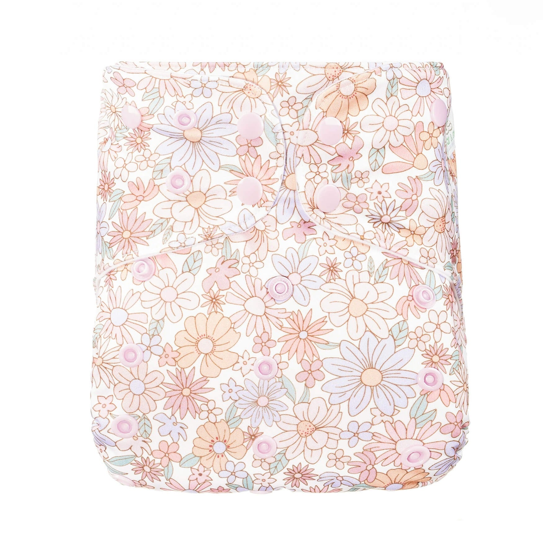 Bear & Moo Reusable Cloth Nappy in Floral Whimsy print
