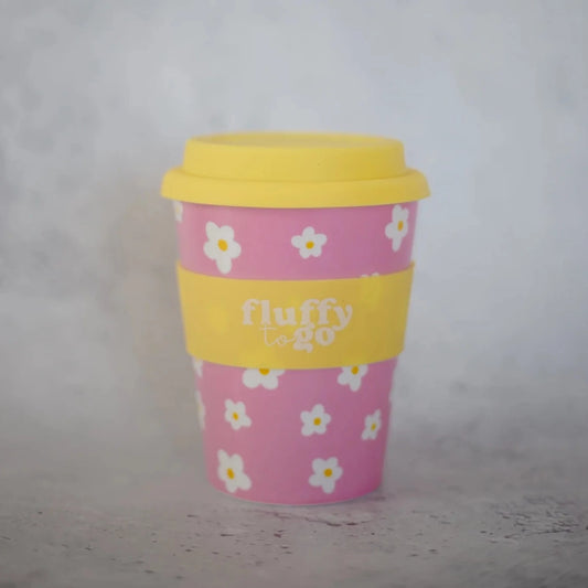 Fluffy to Go Coffee Cup | Reusable Mug in Classic Daisy available at Bear & Moo