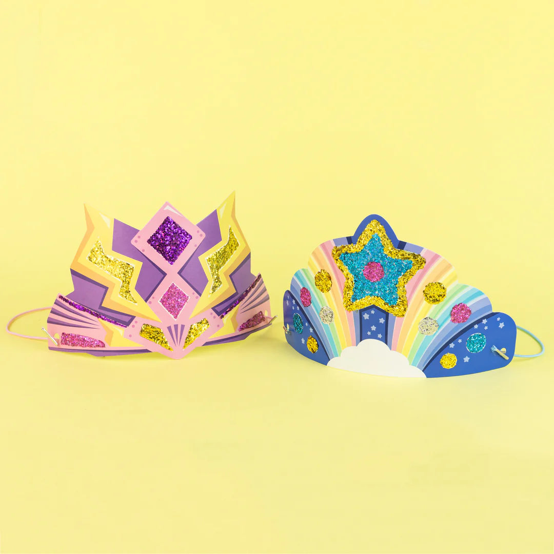 Tiger Tribe Glitter Goo Crowns | Super Rainbow available at Bear & Moo