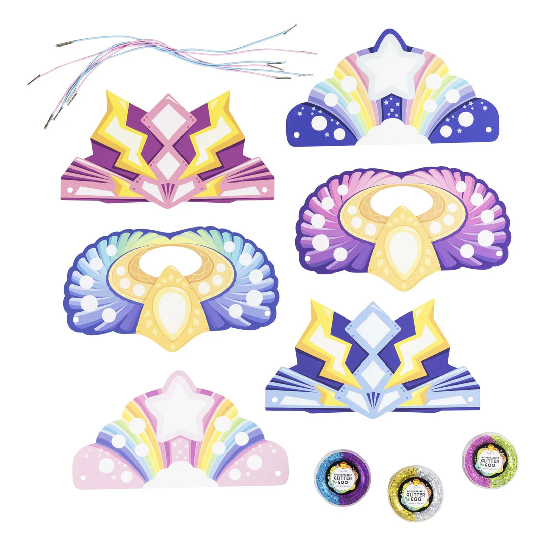 Tiger Tribe Glitter Goo Crowns | Super Rainbow available at Bear & Moo