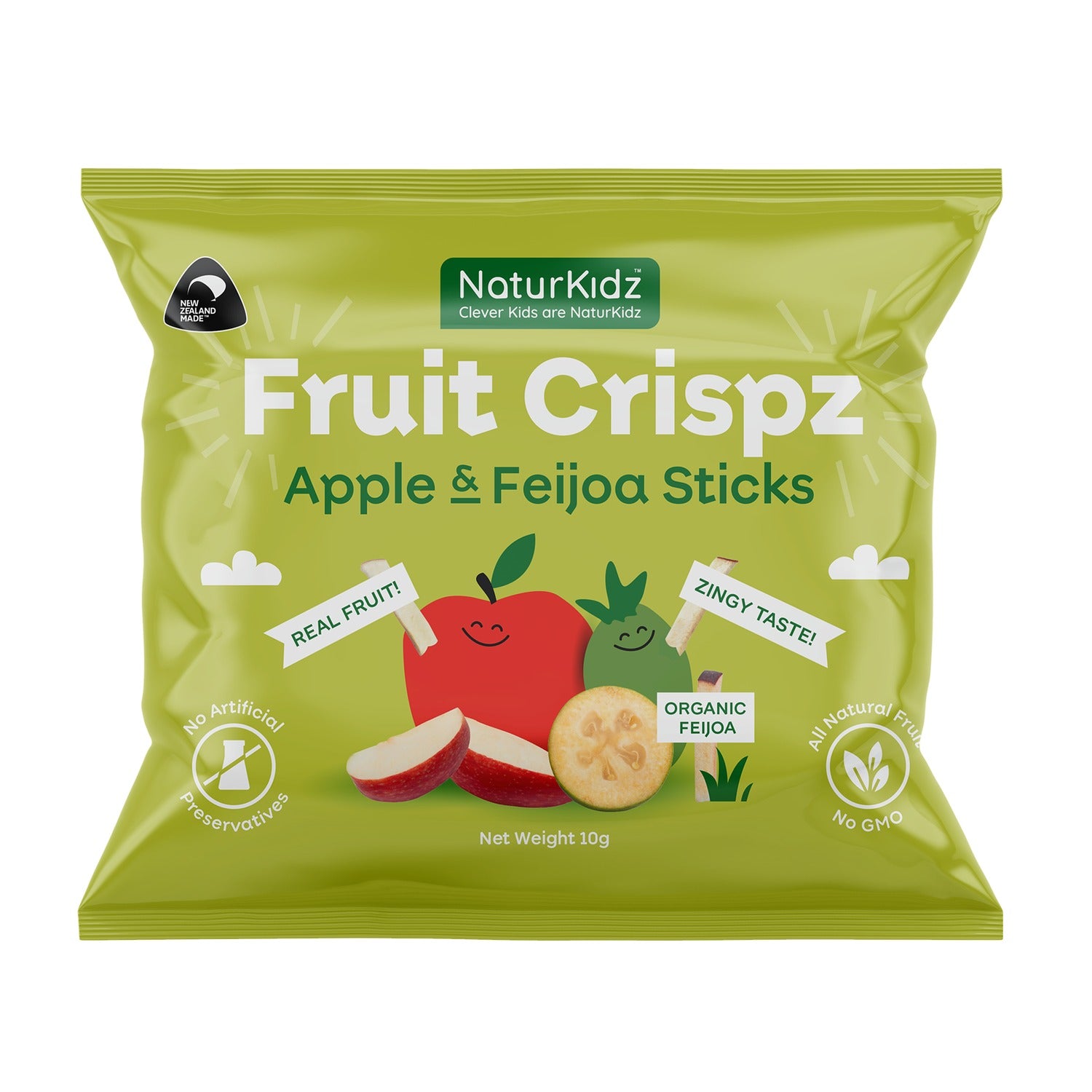 NaturKidz Fruit Crispz Apple & Feijoa Sticks available at Bear & Moo