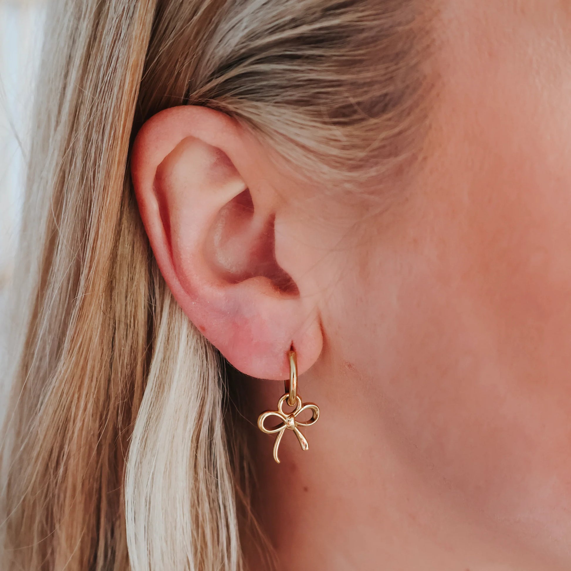 Katyb Jewellery Bow Hoop Earrings available at Bear & Moo