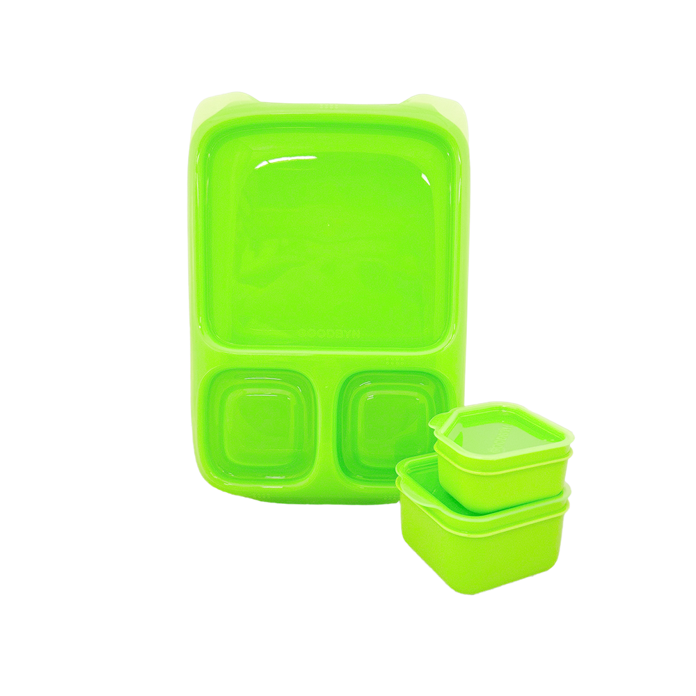 Goodbyn Hero Lunchbox in Neon Green available at Bear & Moo