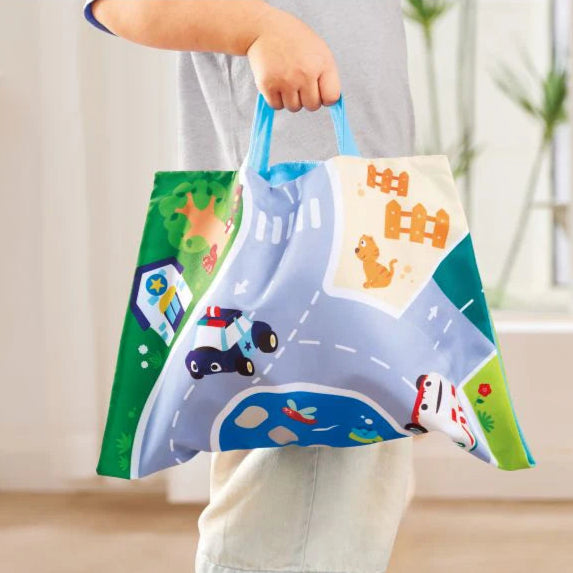 Hape Pull-Back Plush Car Set available at Bear & Moo