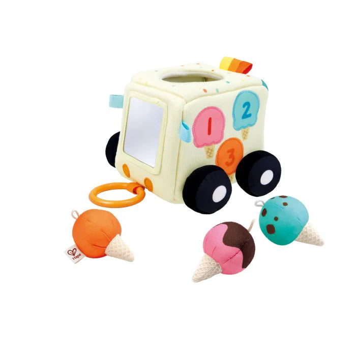 Hape Sensory Scoop Ice Cream Truck | Soft Toy available at Bear & Moo