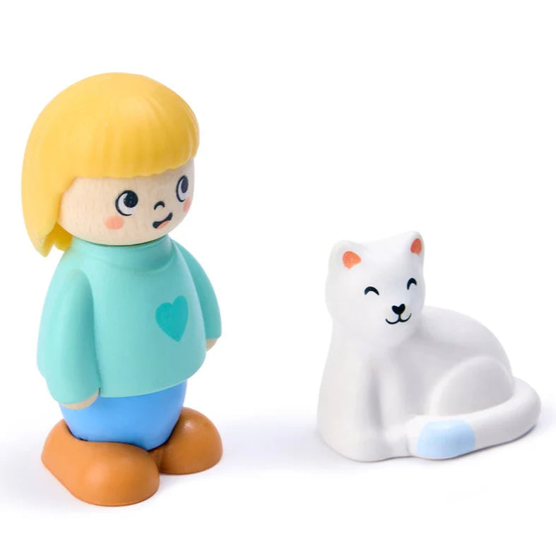 Hape Land | The Cat's Rescue Board Book & Toy figurines available at Bear & Moo