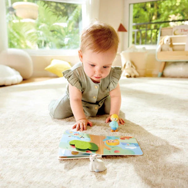 Hape Land | The Cat's Rescue Board Book & Toy figurines available at Bear & Moo