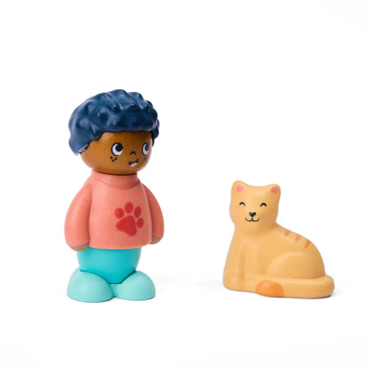 Hape Land | The Cat's Secret Board Book & Toy figurines available at Bear & Moo
