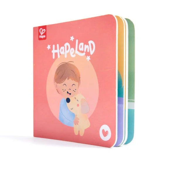 Hape Land | The Dog's New Friend Board Book & Toy figurines available at Bear & Moo