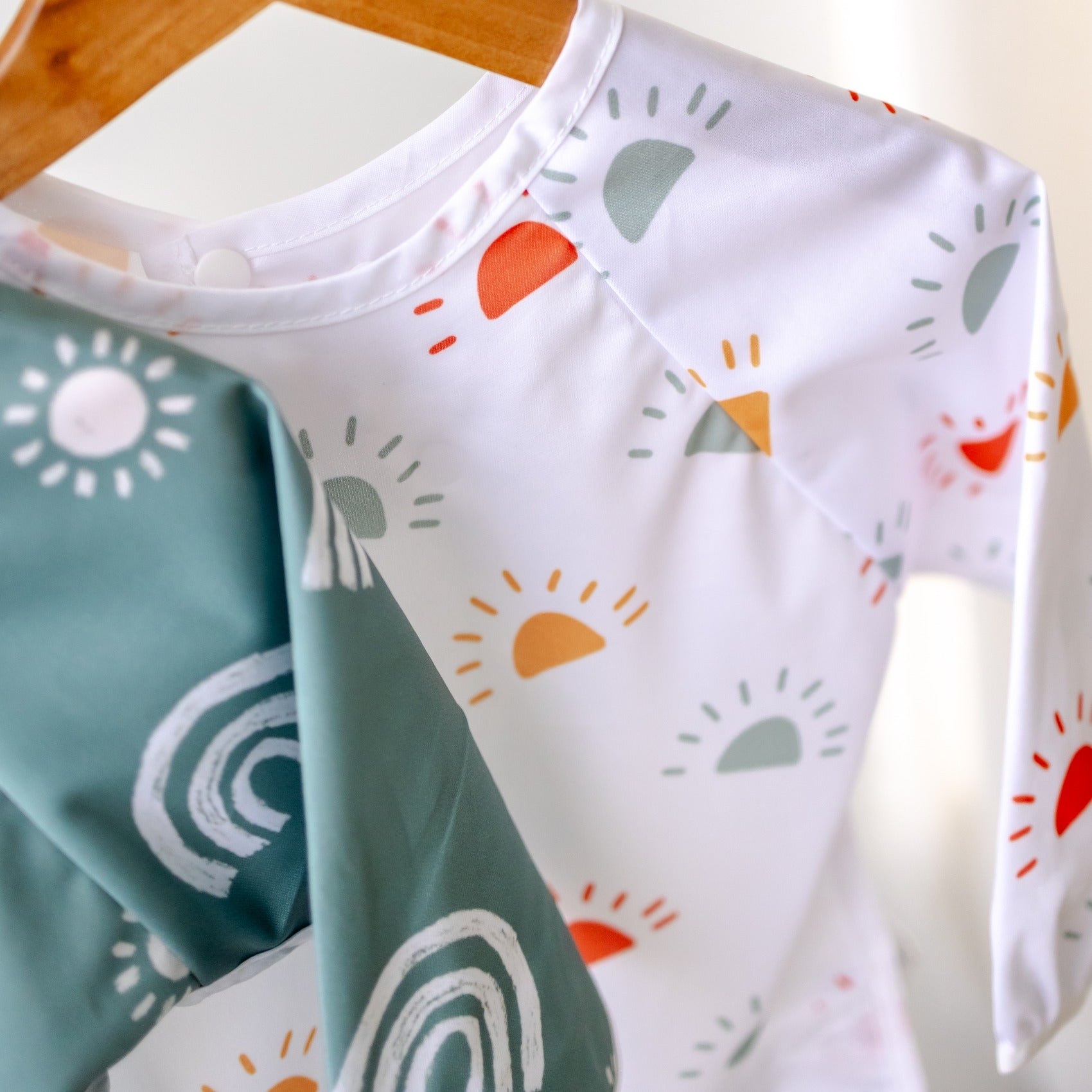 Bear & Moo Sleeved Bib | Happy Days