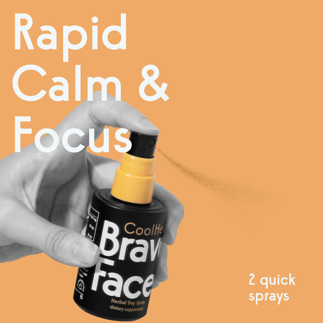 BraveFace Cool Head Herbal Spray available at Bear & Moo