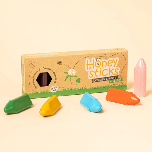 Honey Sticks Triangles | Beeswax Crayons available at Bear & Moo