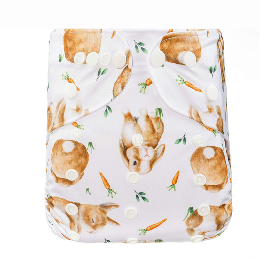 Bear & Moo Reusable Cloth Nappies One Size Fits Most in Hop print