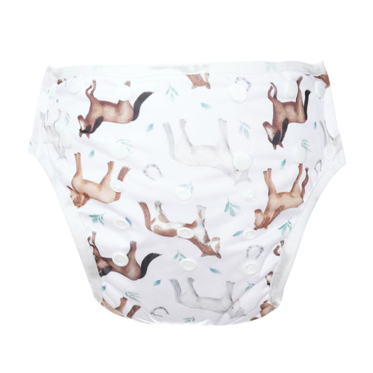 Bear & Moo Horses Swim Nappy