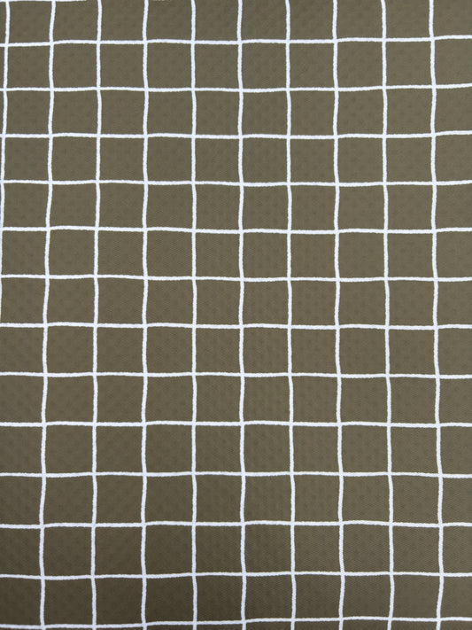 Khaki Gingham Messy Mat