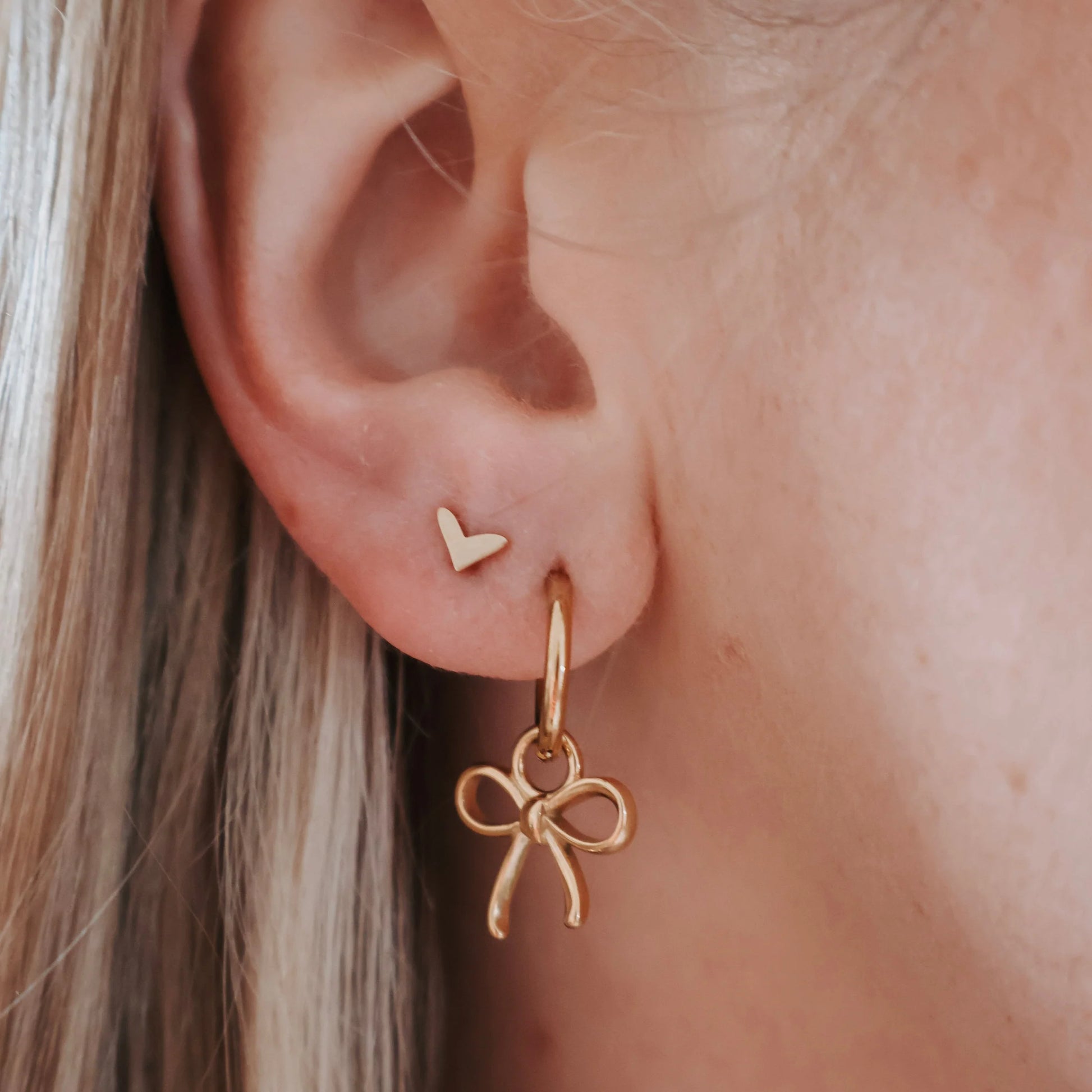Katyb Jewellery Bow Hoop Earrings available at Bear & Moo