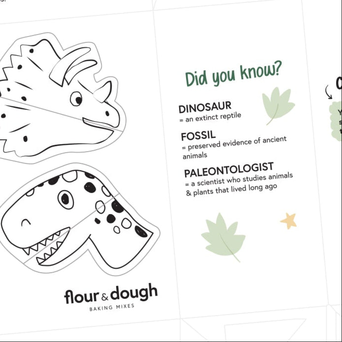 Flour & Dough Cookie & Craft Kit | Dinosaur Fossil available at Bear & Moo