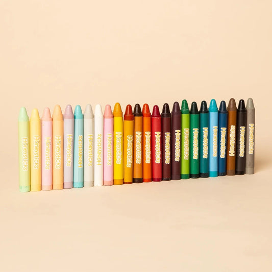 Honey Sticks Beeswax Crayons Jumbos 24 pack available at Bear & Moo
