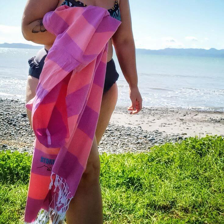 STOKEDNZ Adults Hooded Turkish Towel | Kat | available at Bear & Moo