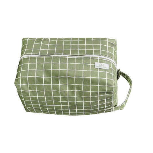 Bear & Moo Reusable Nappy Pod in Khaki Gingham