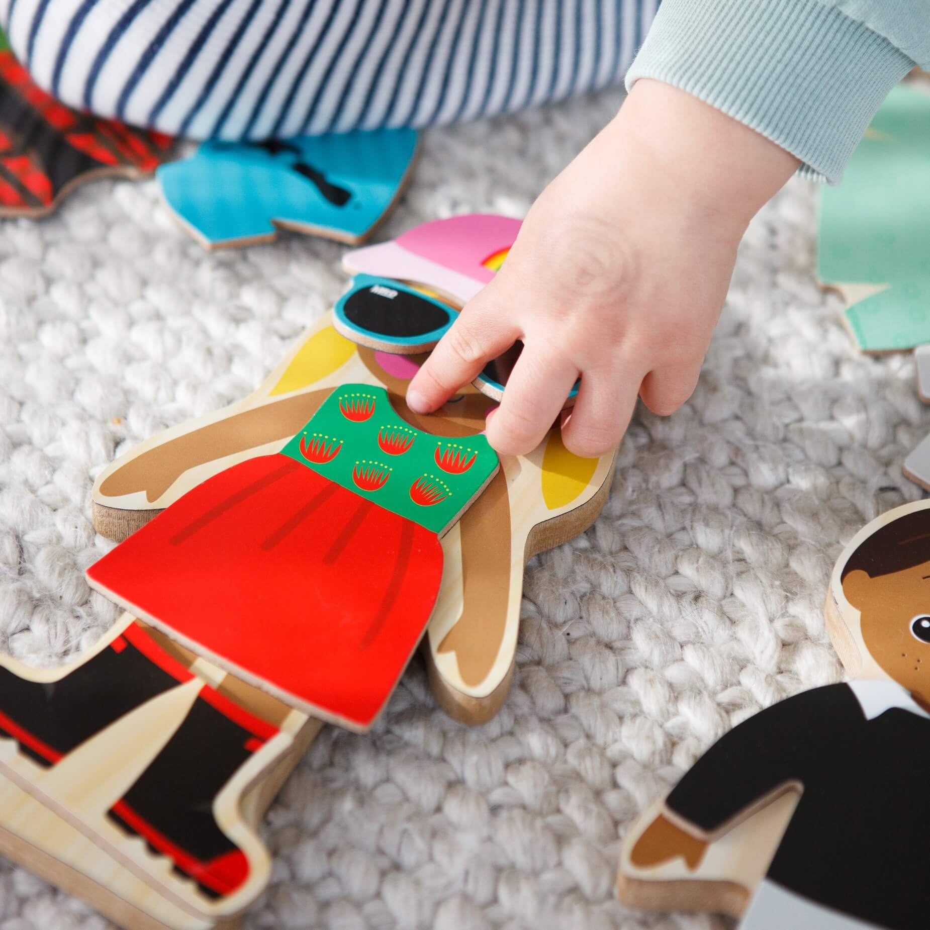 Kiwi Kids Dress Up | Tāne & Ruby Wooden Dress-Up Set available at Bear & Moo