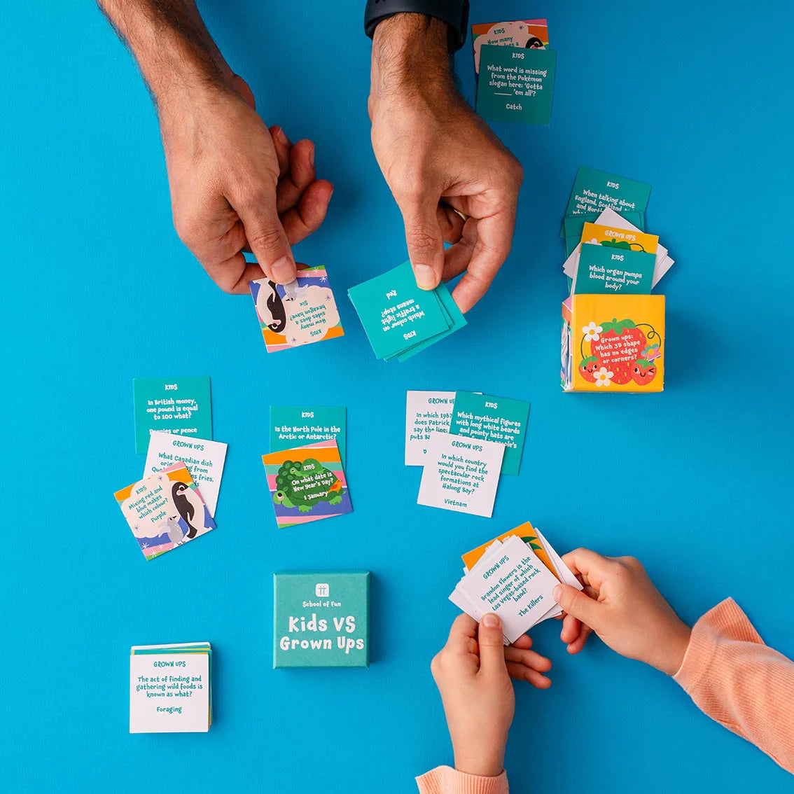 You Monkey School of Fun Kids Vs Grown Ups Trivia Box available at Bear & Moo