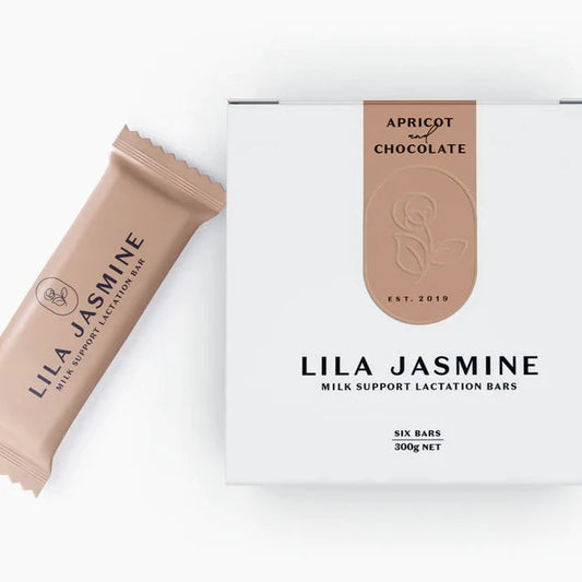 Lila Jasmine Lactation Bars | Apricot & Chocolate breastfeeding support available at Bear & Moo