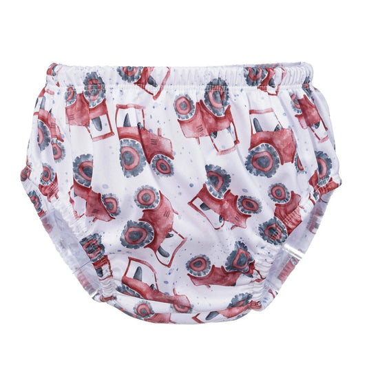 Bear & Moo Reusable Large Swim Nappy in Little Red Tractor