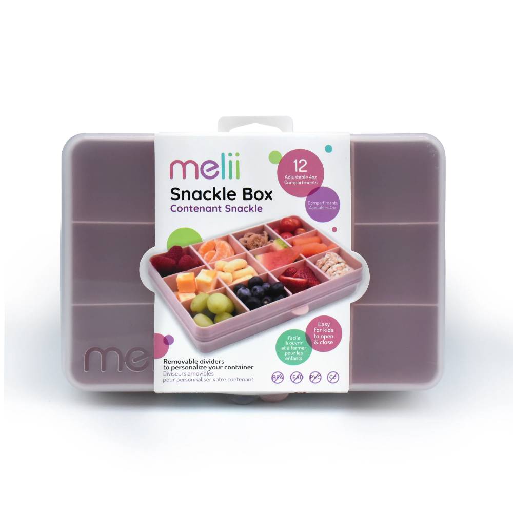 Melii Snackle Box with removable dividers available at Bear & Moo