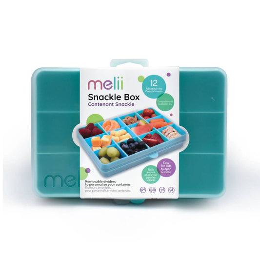 Melii Snackle Box with removable dividers available at Bear & Moo